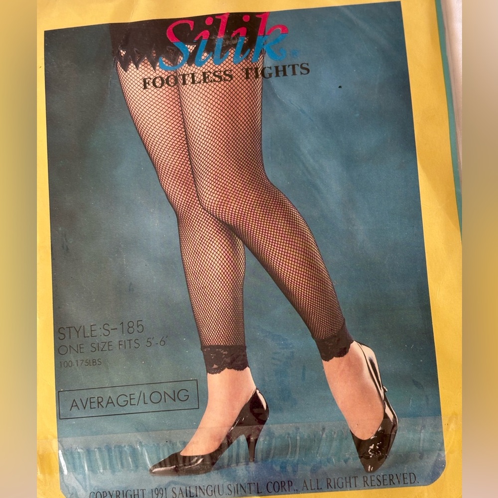 Silkies Black Fishnet Footless Tights - NWT vintage 80’s